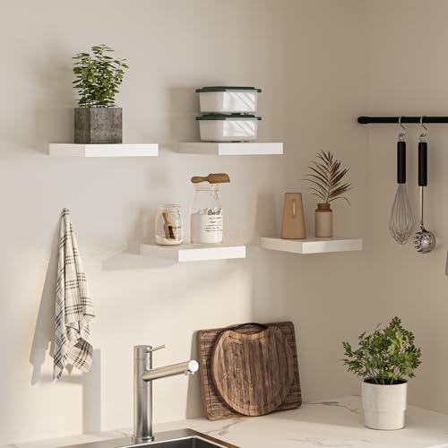 Square Floating Shelves for Wall (4 Count)