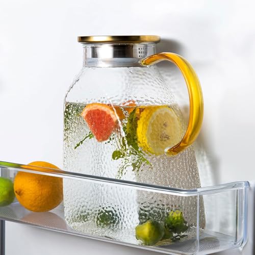 Glass Pitcher With Lid and Spout
