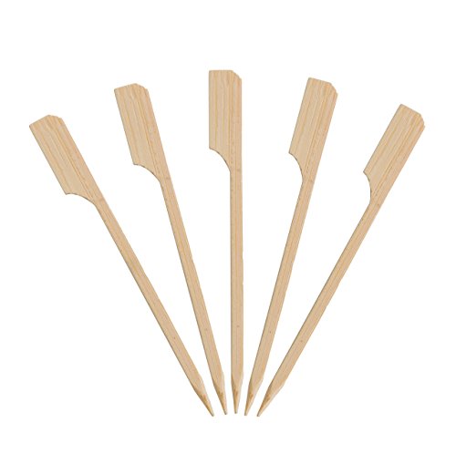 500 Count KingSeal Natural Green Bamboo Wood Paddle Picks