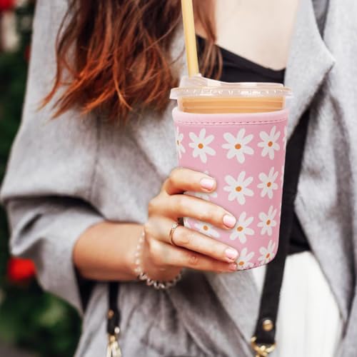 Reusable Insulated Neoprene Iced Coffee Cup Sleeve (3 Count)