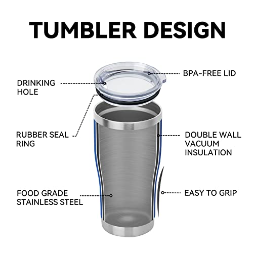 20oz Tumbler with Lid Stainless Steel Tumblers Bulk (4 Count)