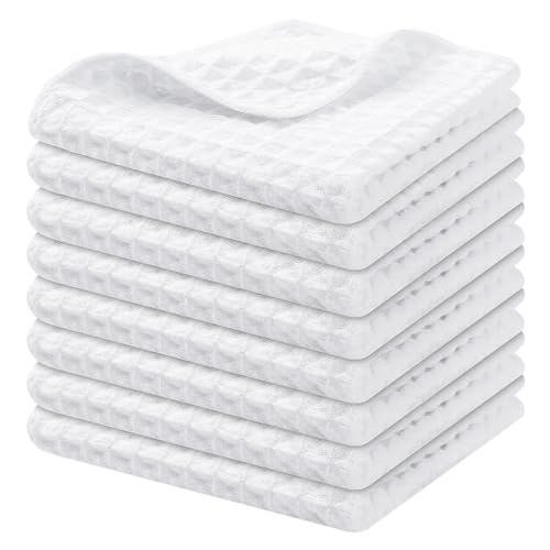 Microfiber Waffle Weave Kitchen Dish Cloths (8 Count)