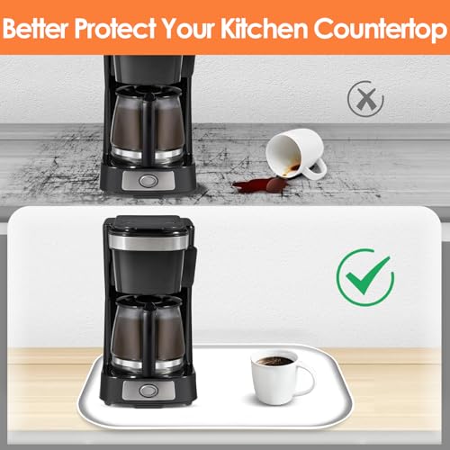 Silicone Coffee Maker Mat with Lip for Countertops