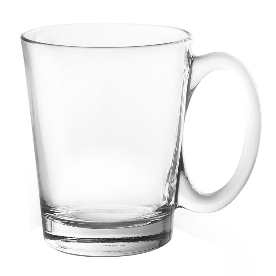 Clear Large Glass Coffee Mug with Handles
