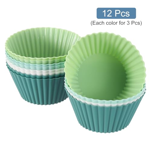 12Pcs Silicone Cupcake Liners