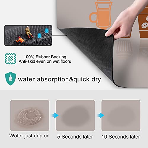 Thick Counter Protector Absorbent Coffee Machine Spill Mat