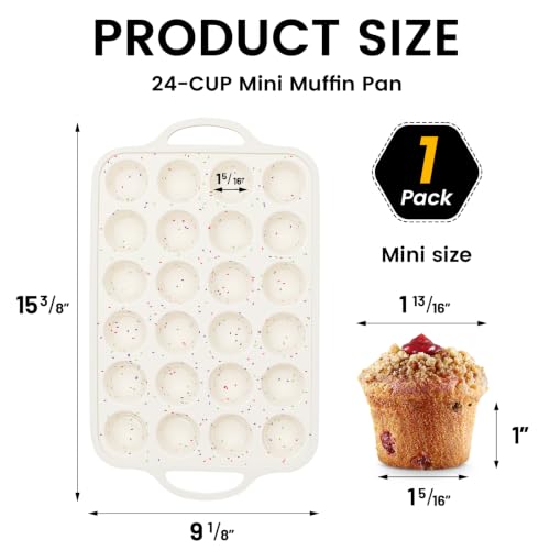 Mini Muffin Pan with Metal Reinforced Frame (2 Count)