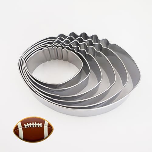 6 Pieces Football Cookie Cutter 4.45" (6 Count)