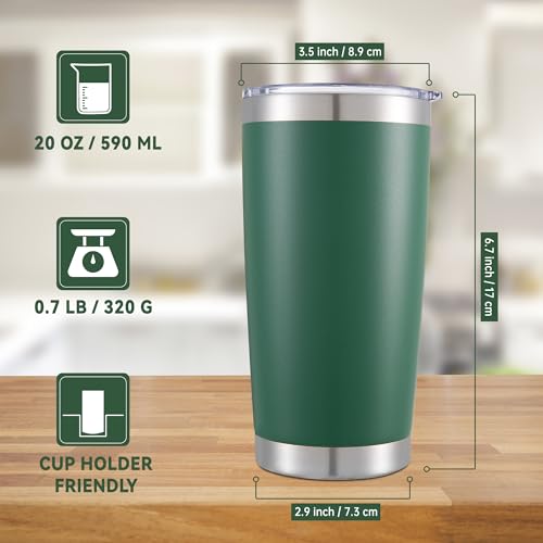 20 oz Tumblers Bulk Stainless Steel Tumbler with Lid (6 Count)