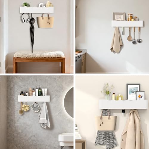 Wall Mounted Coat Rack with Shelf