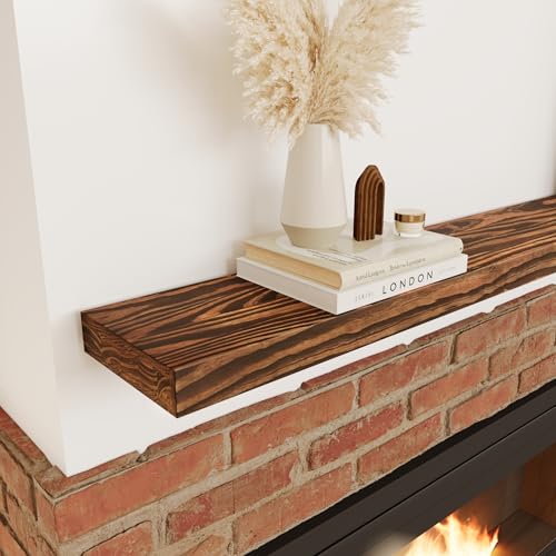 60'' Pine Wood Floating Shelf for Wall