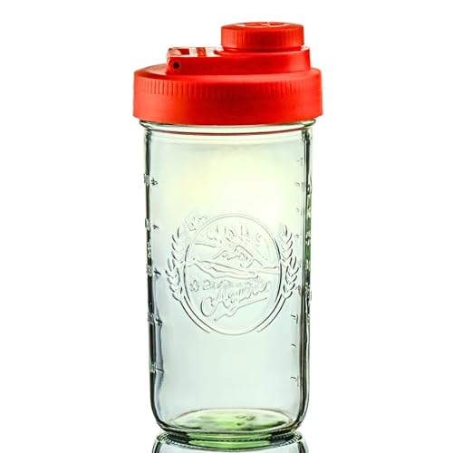 Mason Jar Drinking Cup Pint and Half Drinking Lid and Azure 24oz Jar