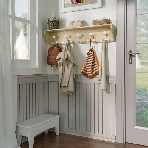 Wall Shelf with Hooks