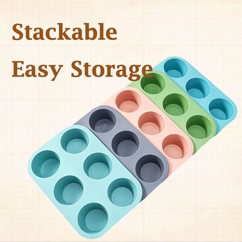 6 Cups Silicone Muffin Pan Set