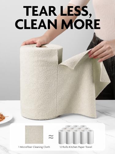 Microfiber Cleaning Cloth Roll (75 Count)