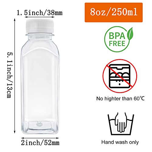 3 Pcs 8 Ounce Plastic Juice Bottles (3 Count)