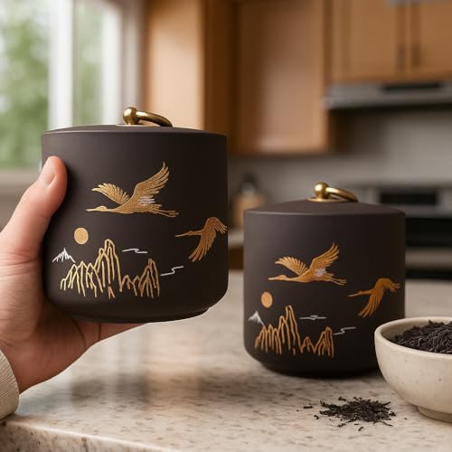 Ceramic Canister with Airtight Lid (2 Count)