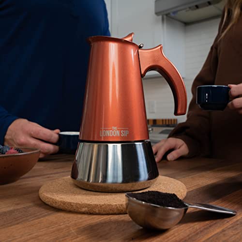 London Sip Stainless Steel Stovetop Espresso Maker Moka Pot Italian Coffee Percolator