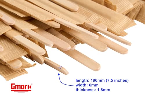 7.5 Inch 1.8mm Individually Wrapped Wooden Coffee Stirrers (500 Count)