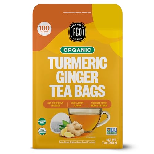 Organic Turmeric Ginger Tea (100 Count)