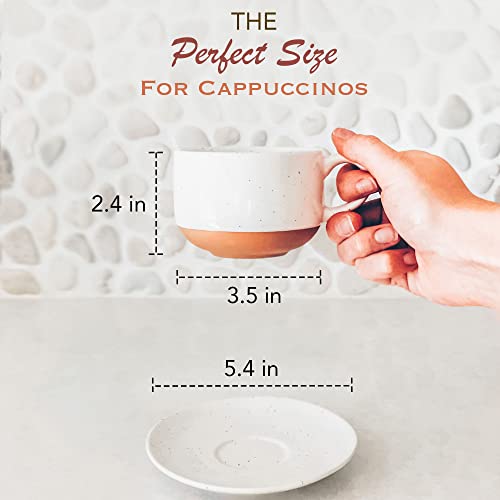 Mora Ceramics 8oz Cappuccino Mug Set of 4 (4 Count)
