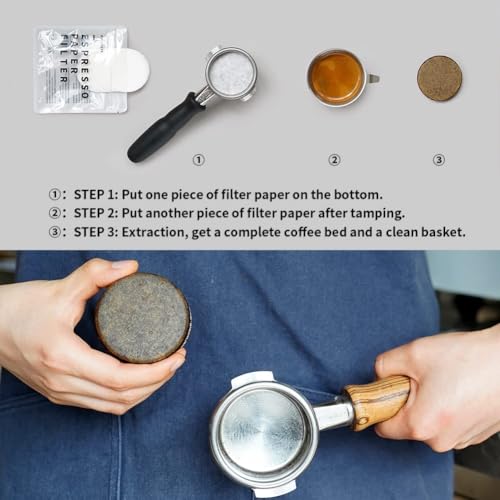 51mm Espresso Paper Filters for Portafilter Baskets (1000 Count)