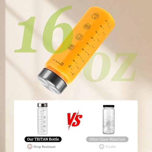 4 Pack Plastic Juice Bottles with Caps (4 Count)