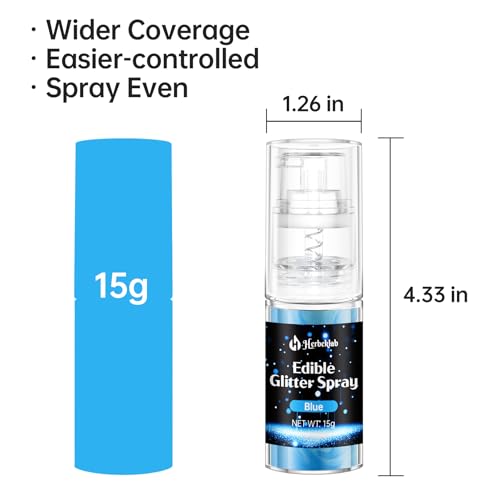 Blue Edible Glitter Spray