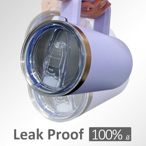 22oz Insulated Coffee Mug Bulk with Handle and Lid Lilac