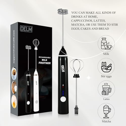 Milk Frother Electric USB Stainless Steel Accessory
