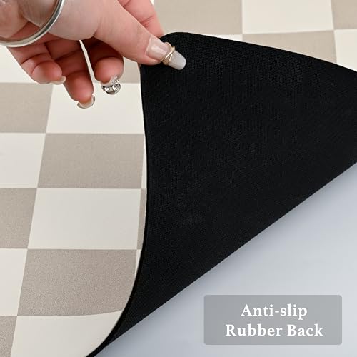 Checkered Dish Drying Mat for Kitchen Counter