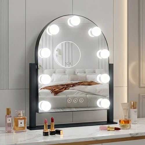 Arched Makeup Vanity Mirror with Lights (9 Count)