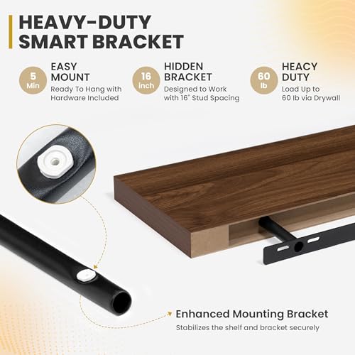 72 Inch Floating Shelves