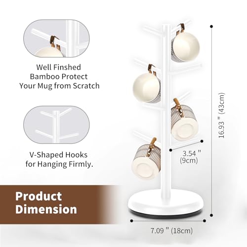 Mug Holder 360° Rotating Mug Tree Holds 8 Coffee Cups