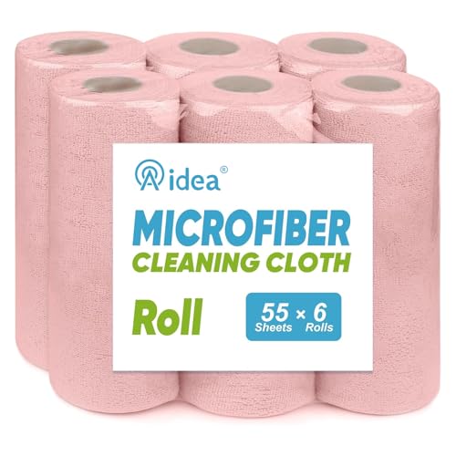 Microfiber Cleaning Cloth 330 Sheets 6 Roll (330 Count)