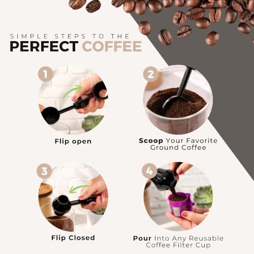 EZ Scoop Coffee Scooper & Funnel for Reusable K Cup Pods