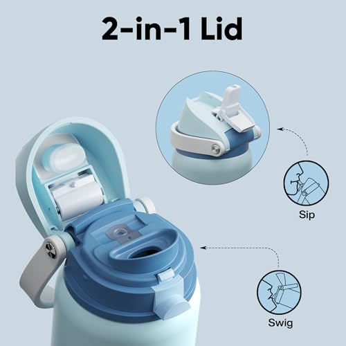 Insulated Water Bottle with Straw