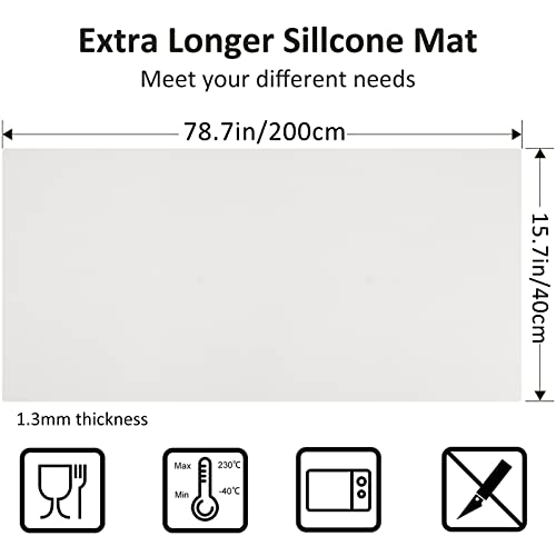 Large Silicone Heat Resistant Mat 78.7” x 15.7”
