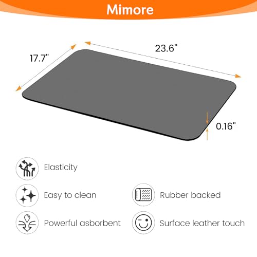 Coffee Mat 18x24 Inch Grey Countertop Mat