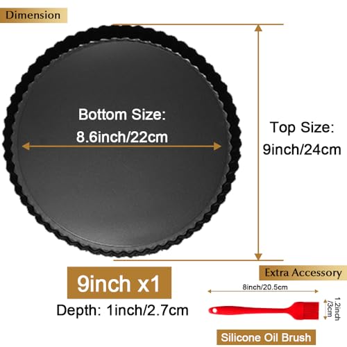 9 Inch Tart and Quiche Pan with Removable Bottom