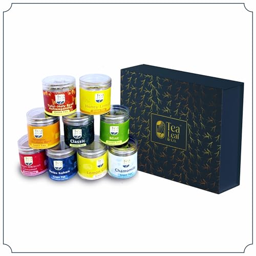Harmony Delight Loose Leaf Green Tea Combo Variety Gift Pack (9 Count)