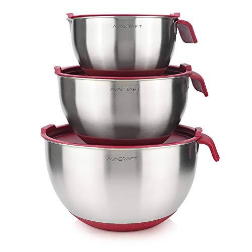 18 10 Stainless Steel Mixing Bowls with Lids