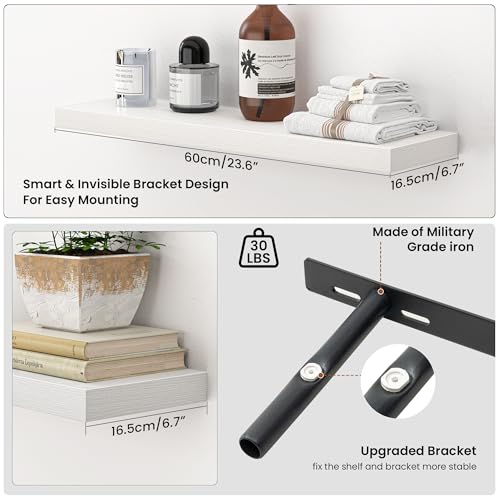 24 Inch Floating Shelves for Wall (2 Count)