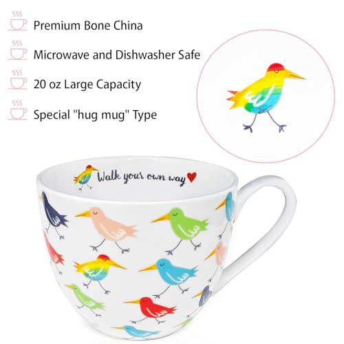 Birds Mugs for Daily Coffee and Tea