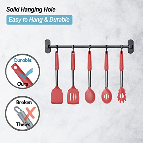 Silicone Spatula and Cooking Spoon (5 Count)