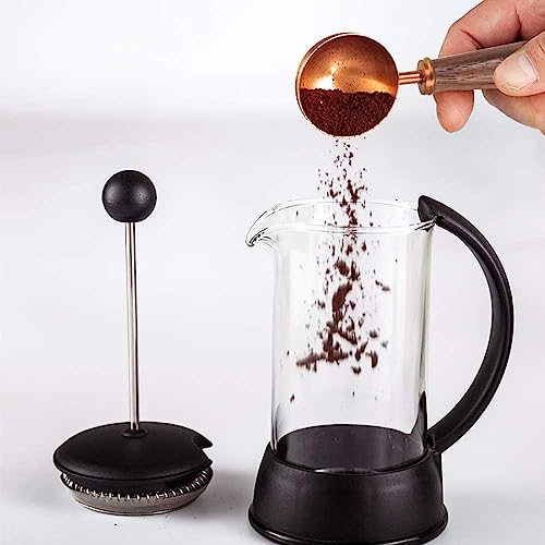 Retro Stainless Steel Coffee Spoon With Black Walnut Handle