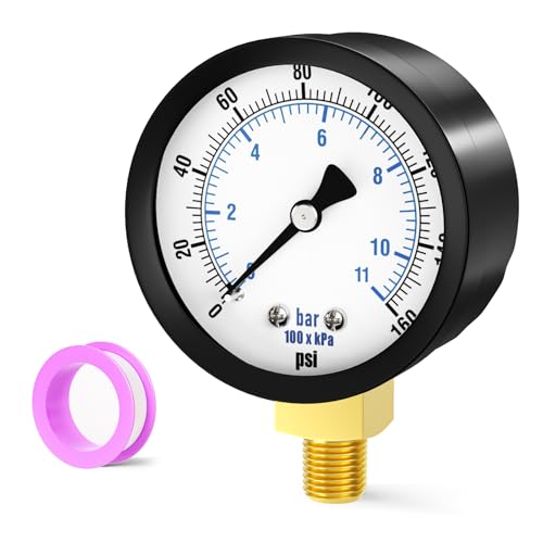 0 160PSI Well Pump Pressure Gauge 2" Dial Size