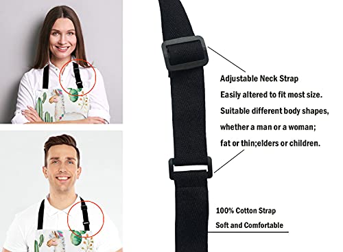 Llama Cacti Apron for Women and Men