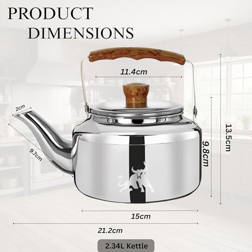 Chandler Tea Kettle for Stove Top 2.34L