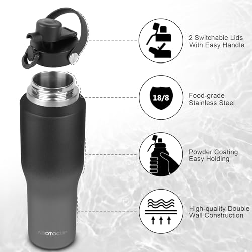 32oz Water Bottle Insulated with Powder Coated